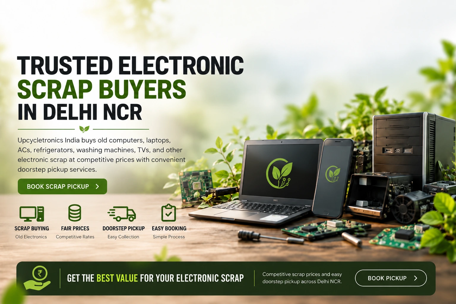Electronic scrap buyers in Delhi NCR with doorstep pickup services